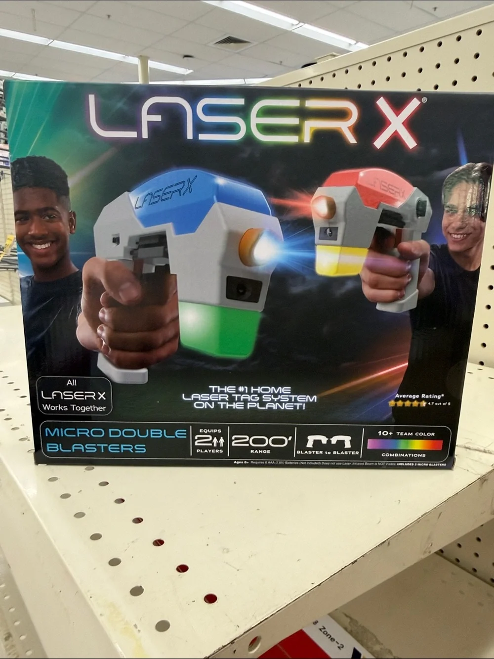Laser X Micro Double Blasters Set - Home Laser Tag System (2 Players, 200' Range